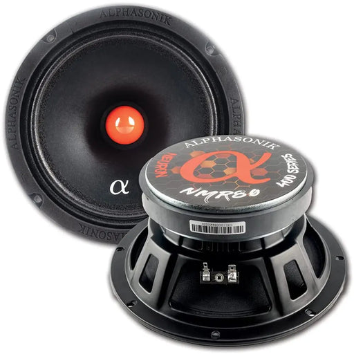 Alphasonik NMR80 Neuron Series 8" 800 Watts Mid Range Speaker 4 Ohms (Pair) Alphasonik