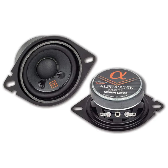 Alphasonik NS275 Neuron Series 2.75" 90 Watts Full Range Car Audio Speaker (Pair) Alphasonik