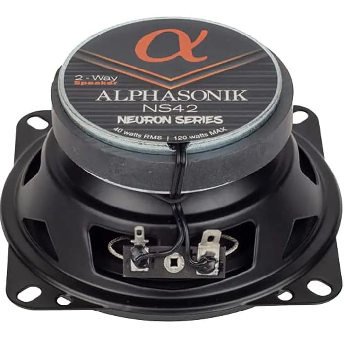 Alphasonik NS42 Neuron Series 4" 120 Watts 2-Way Full Range Car Audio Speaker (Pair) Alphasonik