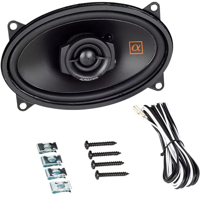 Alphasonik NS46 Neuron Series 4 x 6 120 Watts 2-Way Full Range Car Audio Speaker (Pair) Alphasonik