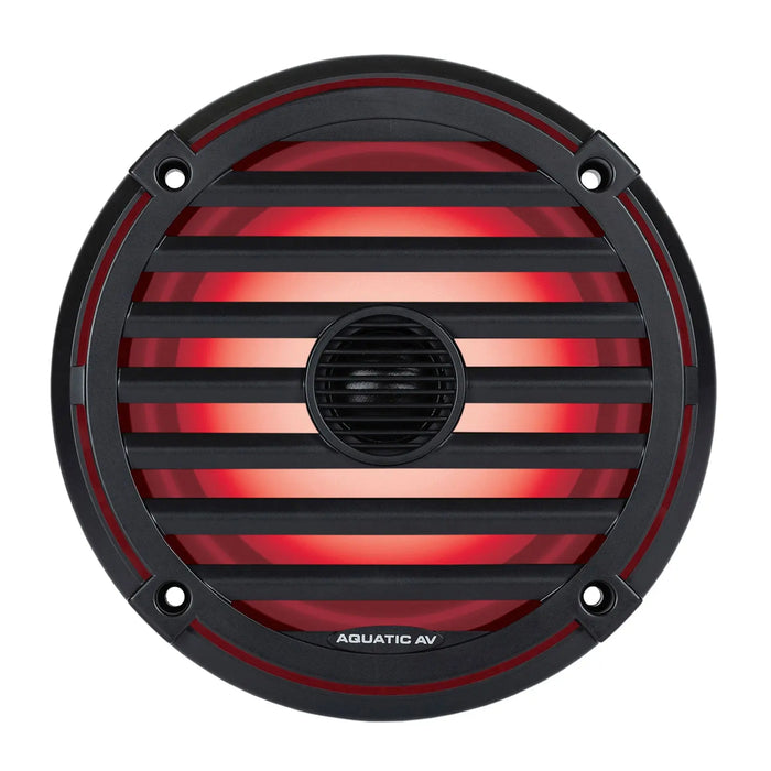 Aquatic AV EL422 6.5" Waterproof LED Cone Marine ELITE Speakers 240W Black (Pair) Aquatic AV