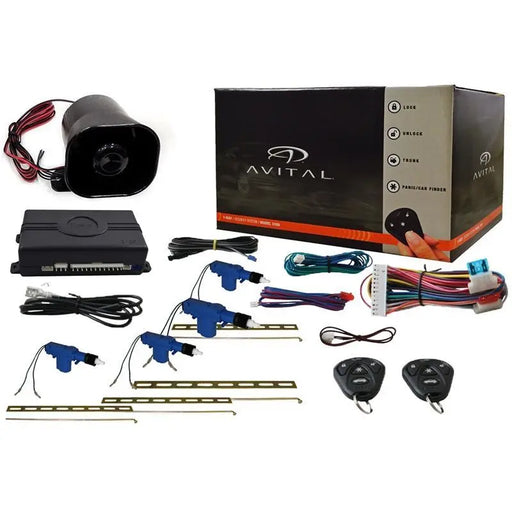 Avital 3100L 1-Way Car Security System Alarm Keyless Entry w/ Door Lock Actuator Avital