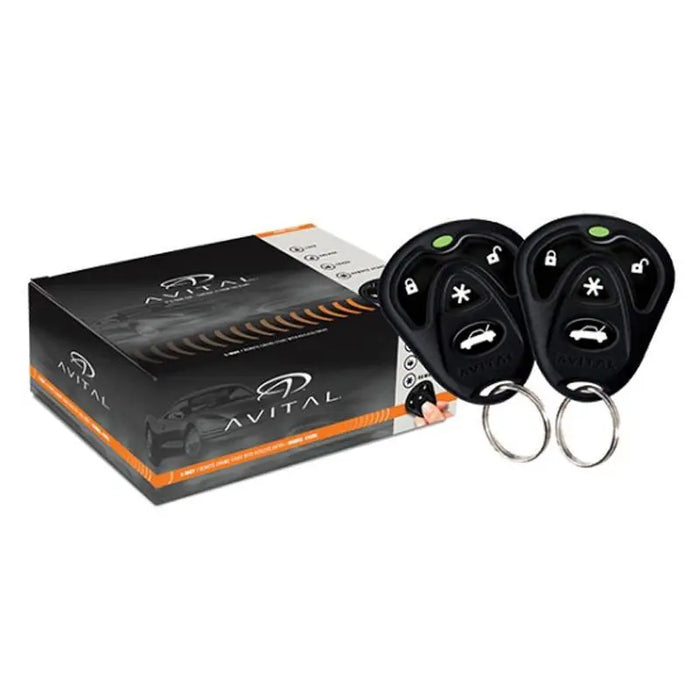 Avital 3100L 1-Way Car Security System Alarm Keyless Entry w/ Door Lock Actuator Avital