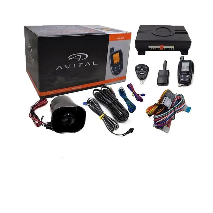 Avital 3305L 2-Way Car Security System Alarm Responder with LCD Remote Avital