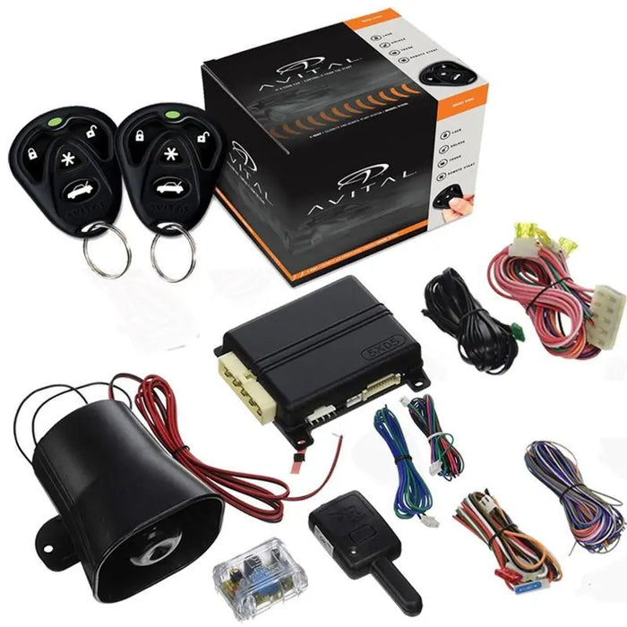 Avital 5105L 1 Way Car Security Alarm Remote Start System with D2D Avital