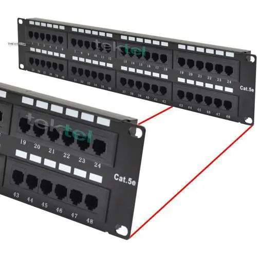 CAT5 CAT5E UTP 48 Port Network LAN Patch Panel with Cable Management Logico