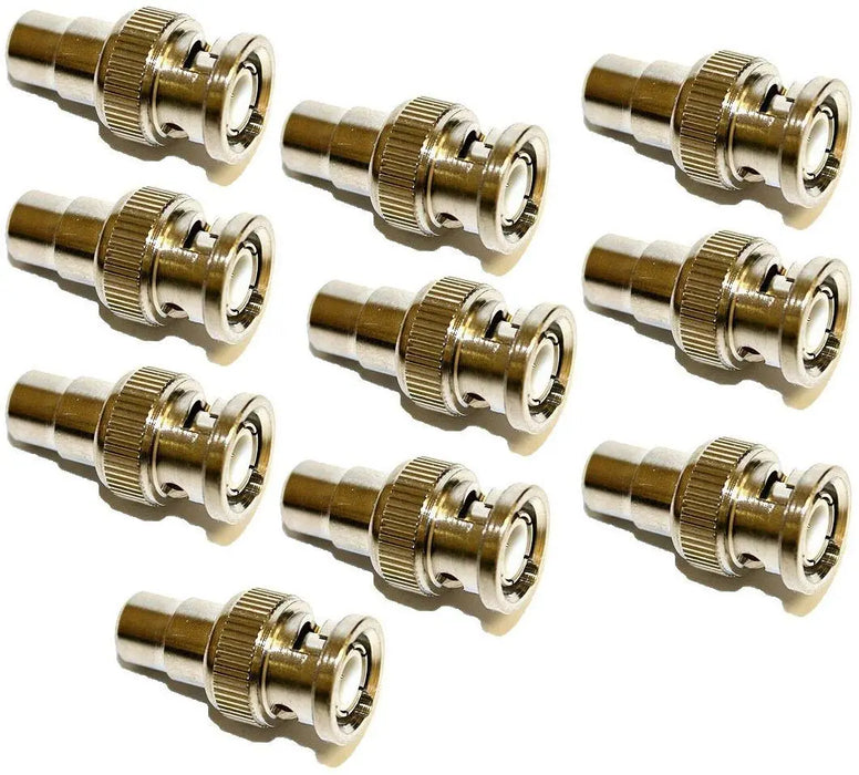 Coaxial Cable BNC Male Plug to RCA Female Jack Adapter (10-100 Pack) The Wires Zone