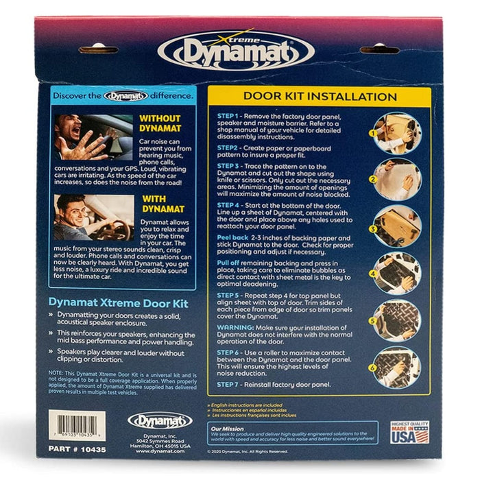 Dynamat 10435 Xtreme Self Adhesive Sound Dampen Door Kit 12x36" Sheets Dynamat