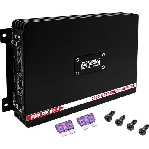 Earthquake Sound Mini D3000.4 4-Channel Class D 3000W Car Amplifier Earthquake Sound