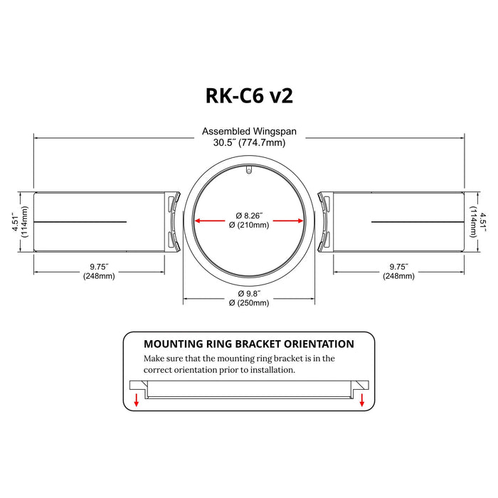 Earthquake Sound RK-C6V2 6.5" & 8 Inch In-Ceiling Rough-In Speaker Kit Earthquake Sound