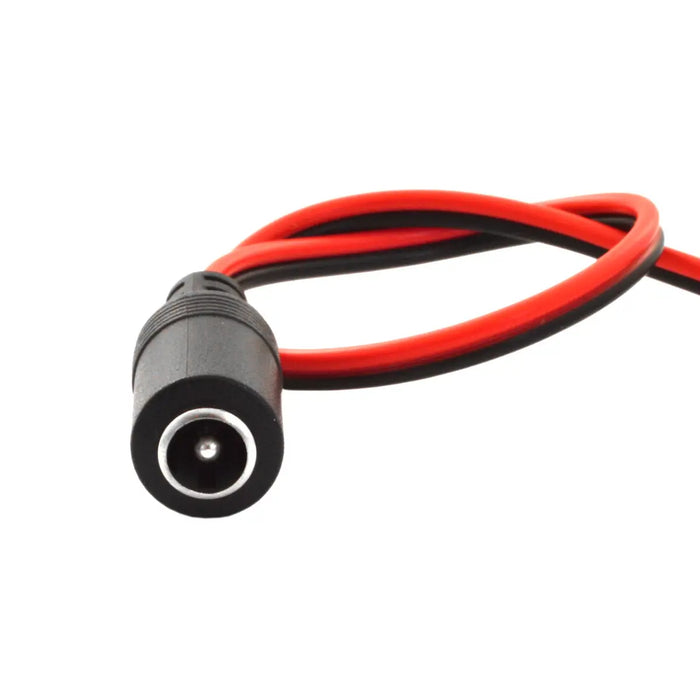 Female Power Pigtail DC 5.5mm x 2.1mm Connector For CCTV Cam LED Strips and more The Wires Zone