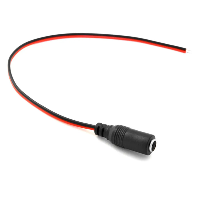 Female Power Pigtail DC 5.5mm x 2.1mm Connector For CCTV Cam LED Strips and more The Wires Zone