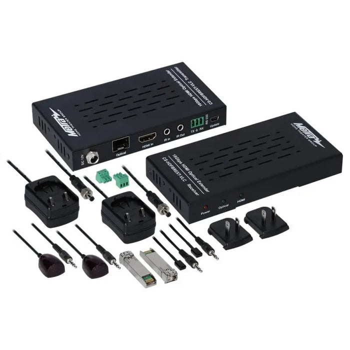 HDMI 2.0 Extender Over Fiber HDR Bi-directional 4k UHD @60hz up to 984ft Signal Helios