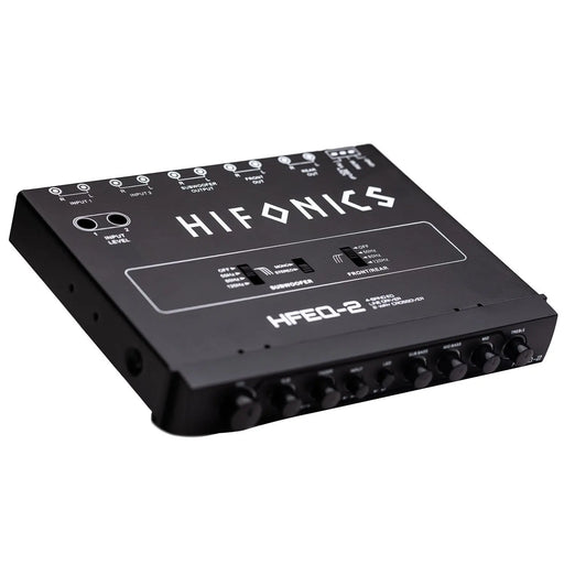 Hifonics HFEQ-2 4-Band Equalizer with 9 volt Line Driver and Multiple-Source Signal Processor Hifonics