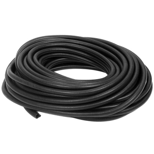 High Quality 100' Ft Feet 3/8" Split Wire Loom Conduit Polyethylene Tubing Black The Wires Zone