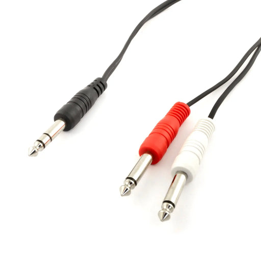 Insert Cable 1/4-Inch Mono Plug to Dual 1/4-Inch TS Audio Speaker Connector Cable Black 10FT Others