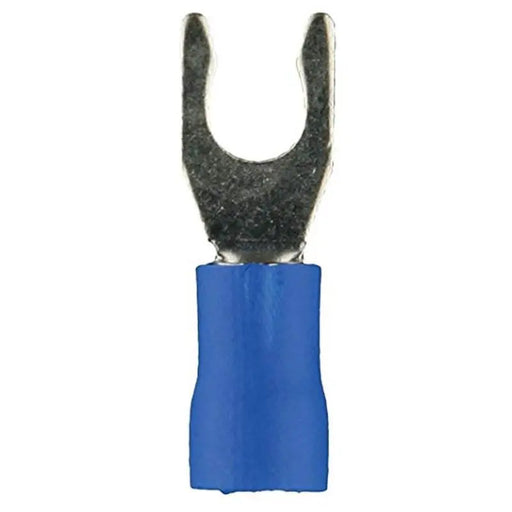 Install Bay BVST6 Blue Vinyl 16-14 Gauge #6 Spade Terminal (100/pack) The Install Bay