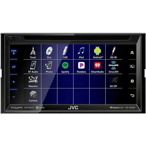 JVC KW-V350BT Double DIN Multimedia 6.8 Touchscreen Bluetooth USB DVD Receiver JVC