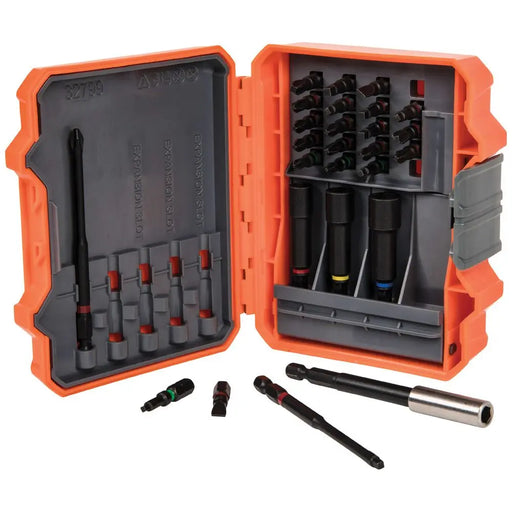 Klein Tools 32799 Pro Impact Power Bit Set 26-Piece Nut Driver Bit Set with Case Klein Tools