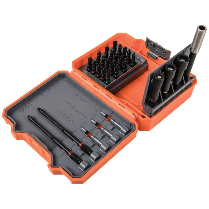 Klein Tools 32799 Pro Impact Power Bit Set 26-Piece Nut Driver Bit Set with Case Klein Tools