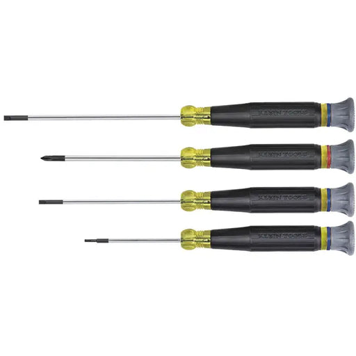 Klein Tools 85613 4 Piece Electronics Screwdriver Set w/ Rotating Caps Klein Tools