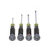 Klein Tools 85613 4 Piece Electronics Screwdriver Set w/ Rotating Caps Klein Tools