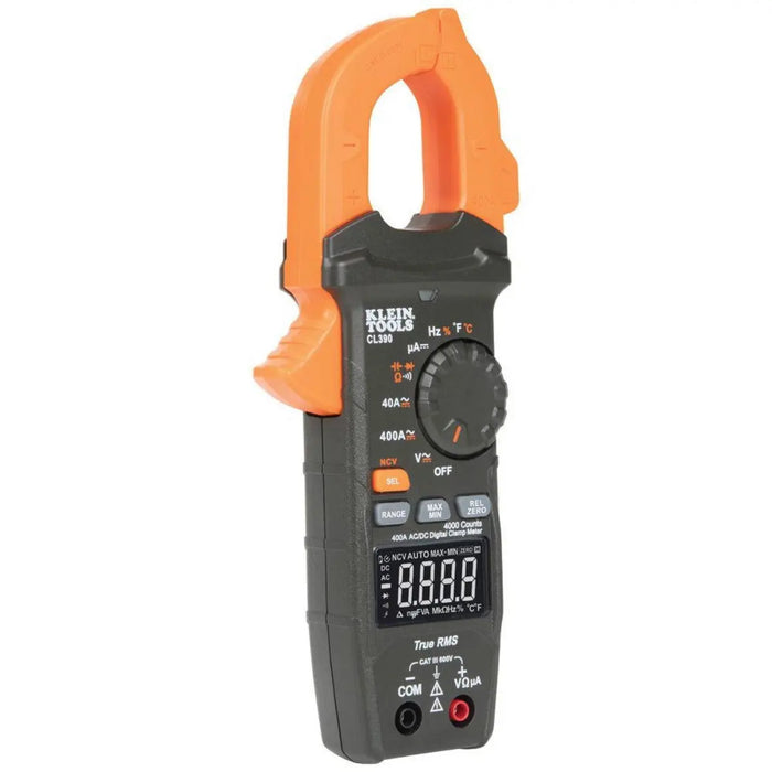 Klein Tools CL390 AC/DC Auto-Ranging Digital Clamp Meter 400 Amp w/ Contrast Display Klein Tools