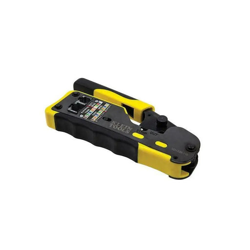 Klein Tools VDV226-110 Pass-Thru Modular Wire Crimper- Cut Strip Crimp Klein Tools