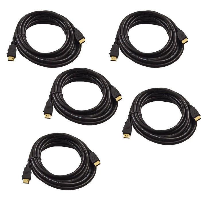 Male HDMI to HDMI 14 Feet AV Cable with Ethernet for HDTV DVD PC 1080p 1080i 4K (1-5 Pack) Others