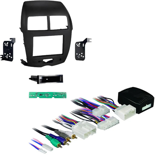 Metra 99-7014B 1 or 2 DIN Dash Kit with Amp Data Interface for 2011-2014 Mitsubishi Outlander Sport Vehicles Metra