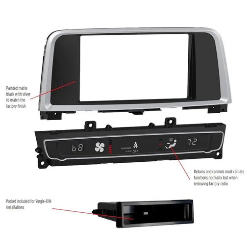 Metra 99-7384B Single/Double DIN Dash Kit for 2017-Up Kia Optima (w/o NAV) Metra