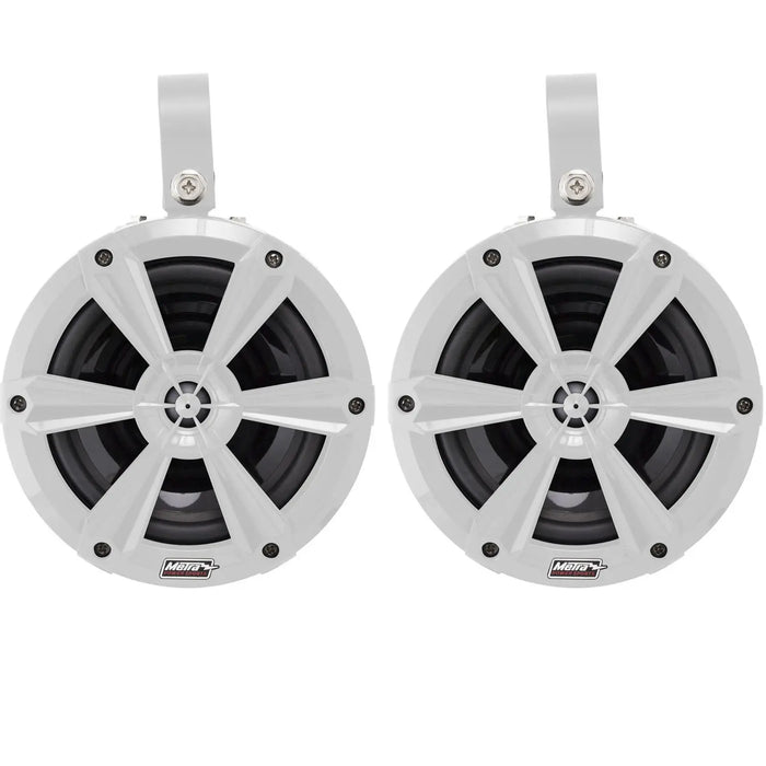 Metra MPS-65WCSRGB 6.5" 120 Watts Marine Grade Tower Speaker with RGB Lights White (Pair) Metra