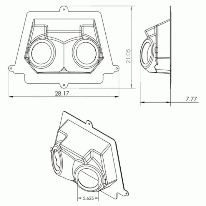 Metra MPS-RZROHC Overhead Stereo Console for Selected Polaris RZR 2012 - 2019 Metra