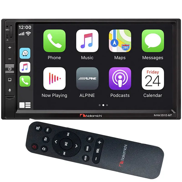 Nakamichi NAM3510-M7 7" Double DIN Digital Receiver Apple Carplay Car Stereo Nakamichi