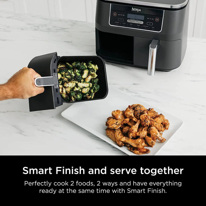 Ninja DZ201 10-qt 8qt Original Dualzone 2 Basket Air Fryer with 6 Functions (Refurbished) Ninja