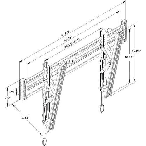 North Bayou NBC3-T Flat Panel Tilt Wall Mount for 40"-60" 80lbs TV North Bayou