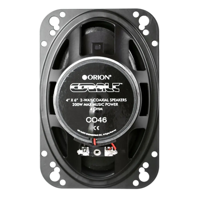 Orion CO46 4x6" 200W MAX 2 Way Cobalt Series Car Coaxial Audio Speaker (Pair) Orion