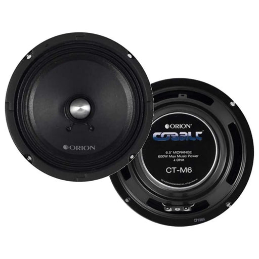 Orion Cobalt Series CT-M6 6.5" 600 Watts Max High Efficiency 4-Ohm Midrange Speakers (Pair) Orion