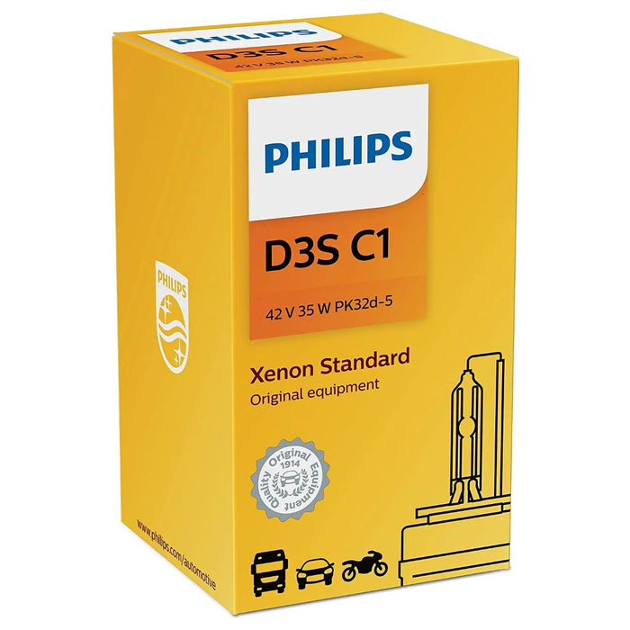 Philips D3S C1 35W 42V Xenon Standard HID Car Automotive Headlight Bulb (Pack of 1) Philips