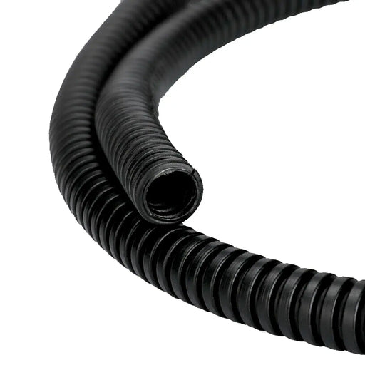 Polyethylene Flexible Split Loom Tubing 1/8 Inch Diameter 100 Feet Long Coil -Black The Wires Zone