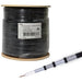 RG6 Quad Shield Coaxial Cable 18 AWG 1000 Feet Coax Satellite TV Black Logico