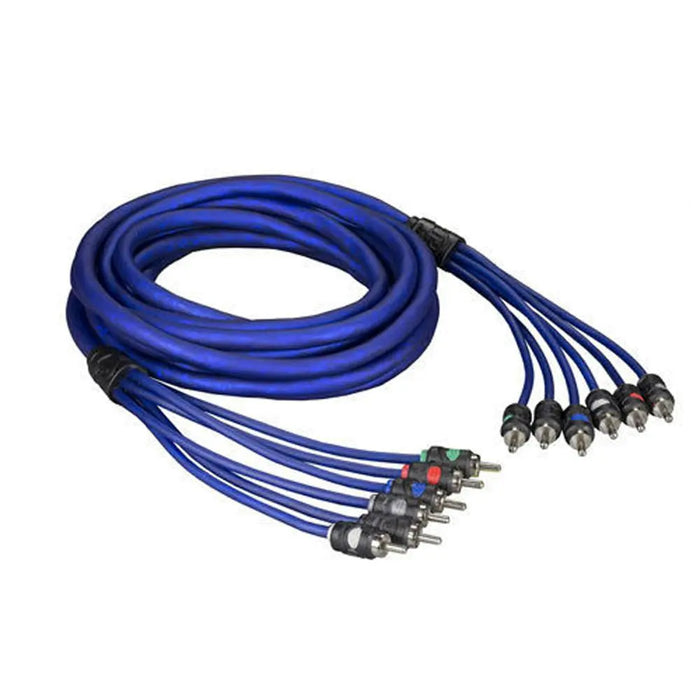 Raptor R4R176 Mid Series 17' 6-Channel Dual Twist RCA Cable Flexible Construction Raptor