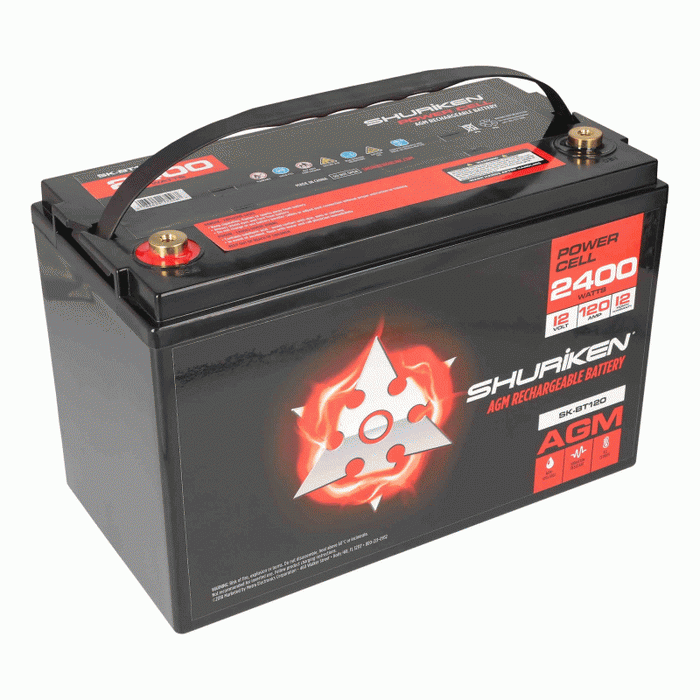 Shuriken SK-BT120 2400W 120AH Large Reserve Capacity AGM 12V Battery