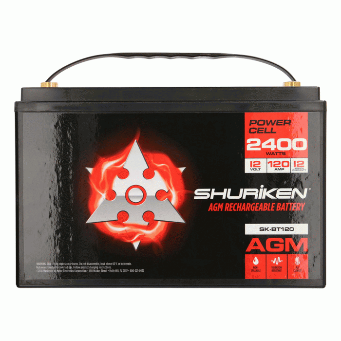 Shuriken SK-BT120 2400W 120AH Large Reserve Capacity AGM 12V Battery