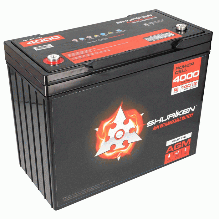 Shuriken SK-BT140 4000W 140AH Large Reserve Capacity AGM 12V Battery