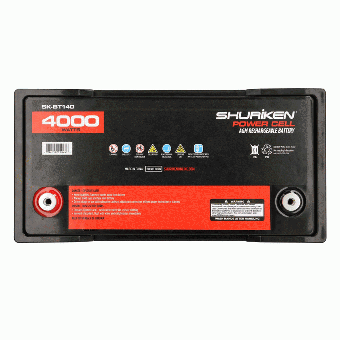 Shuriken SK-BT140 4000W 140AH Large Reserve Capacity AGM 12V Battery