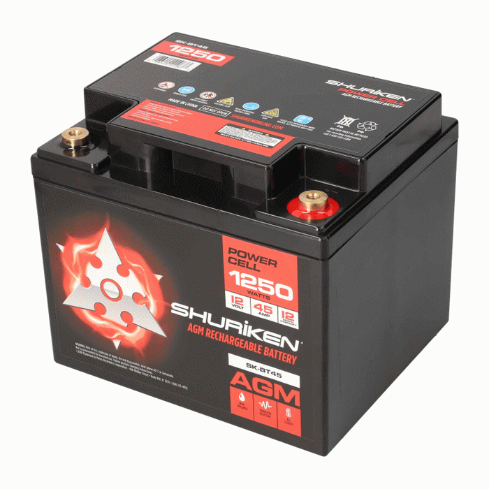 Shuriken SK-BT45 1250 Watts 45 Amp Hours Compact Size AGM 12V Battery