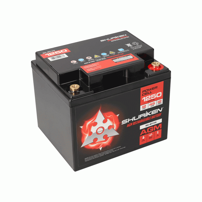 Shuriken SK-BT45 1250 Watts 45 Amp Hours Compact Size AGM 12V Battery