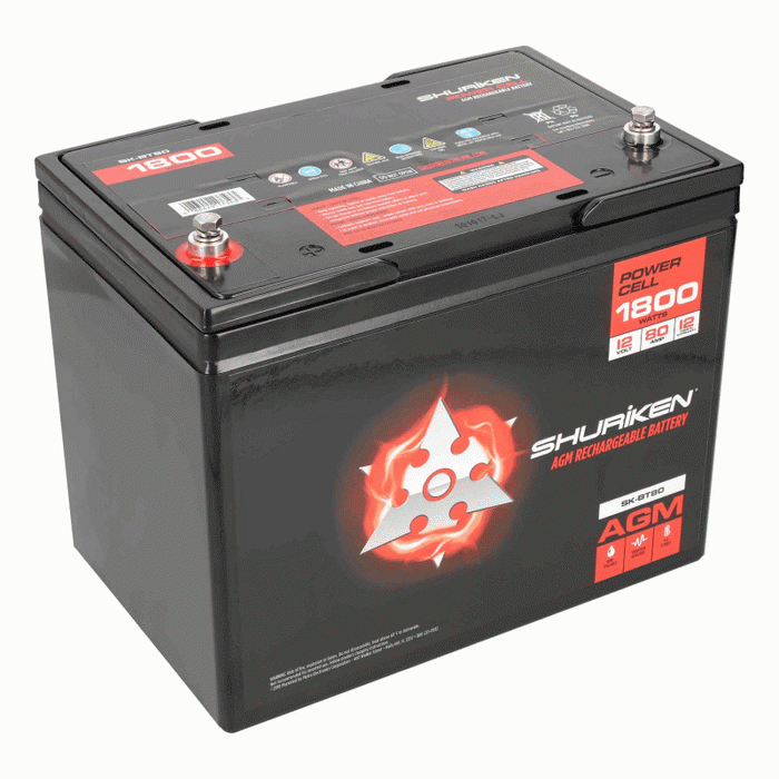 Shuriken SK-BT80 1800 Watts 80 Amp Hours Large Size AGM 12V Battery