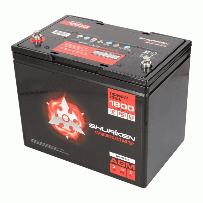 Shuriken SK-BT80 1800 Watts 80 Amp Hours Large Size AGM 12V Battery